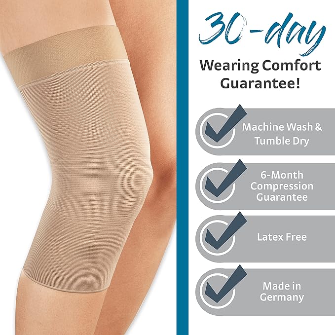 medi Seamless Knit Knee Support Compression Sleeve w/Band