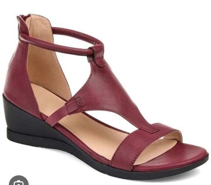 Women Slope Sandals, Summer Leather Platform Sandals Outdoor Style for Women