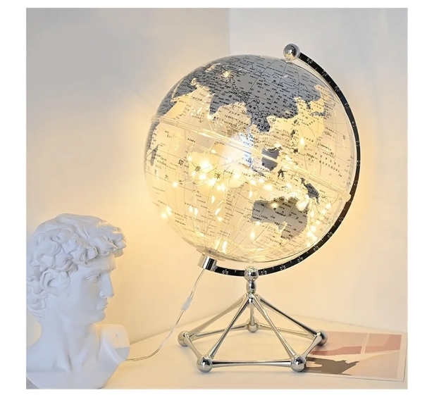 LED Light World Globe, Transparent Globe