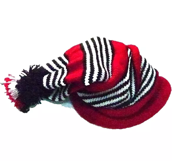 Igbo Traditional Men's Wool Hat, African Knitted Stripped Dance Cap (Okpu-Agu)