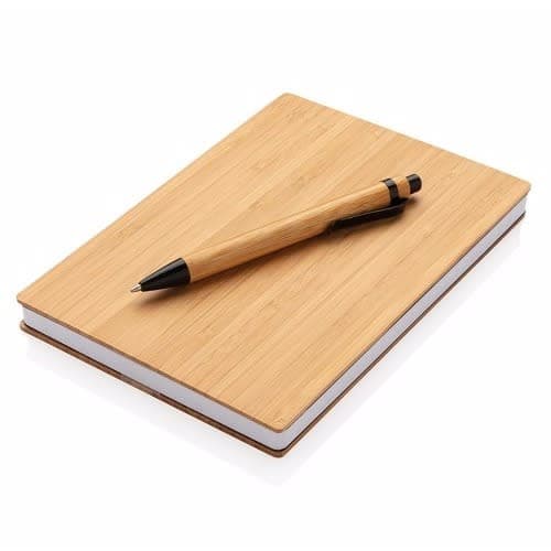 A5 Size Bamboo Notebook With Pen