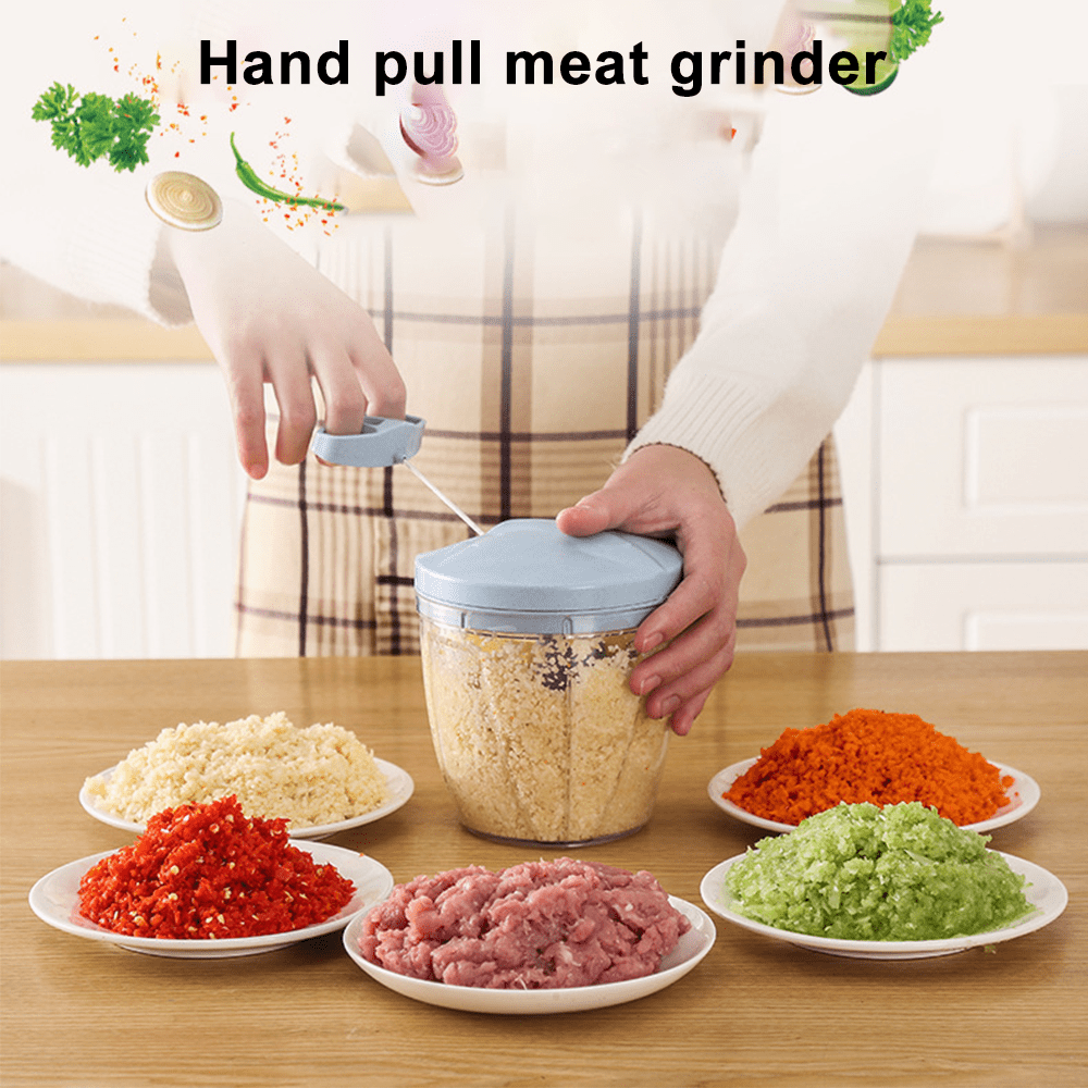 Manual vegetable slicer Drum grater vegetable cutter with cable mincer onion slicer chopper Onion chopper mixing crushing garlic press Meat Chopper