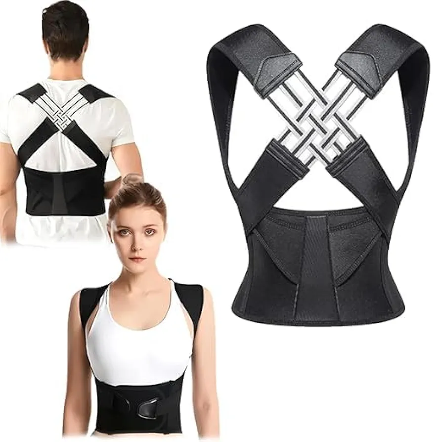Back Brace Posture Corrector, Back Support, Compression Vest, Adjustable Shoulder Strap Corset, For Women & Men | Breathable Strap for Posture Correction & Sitting Alignment