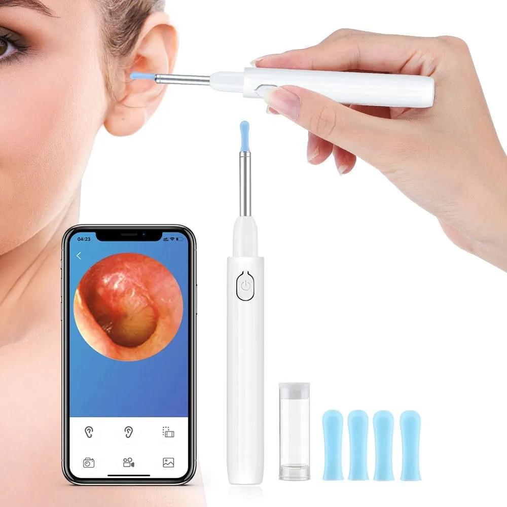 Wireless smart otoscope camera ear cleaner