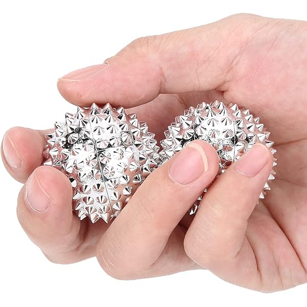 Magnetic Acupressure Balls in Silver Small, Diameter 32 Mm