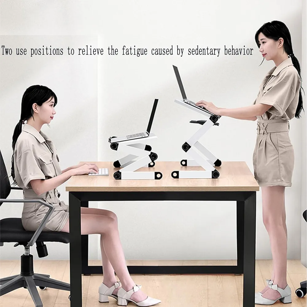 Height Adjustable Standing Desk Converter, 19” Wide Tabletop Small Standing Desk, Laptop Stand for Desk with Keyboard Tray Fits, Monitor Stand for Desk Computer Stand for Dorm Room Office Storage