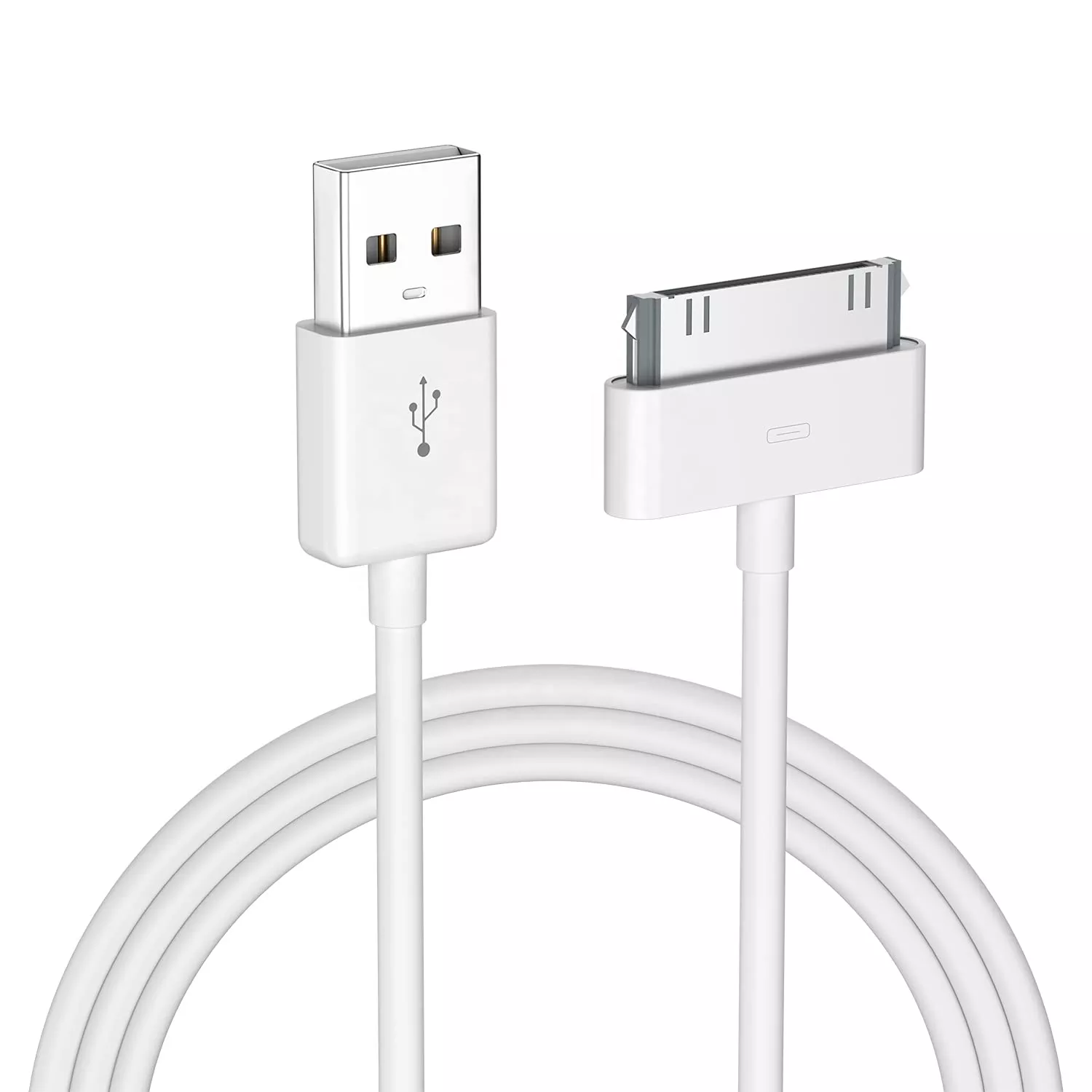 sarmert Apple Certified 30 Pin USB Charging Cable, 4.0ft USB Sync Charging Cord iPhone Compatible for 4 4s 3G 3GS iPad 1 2 3 iPod Touch Nano White