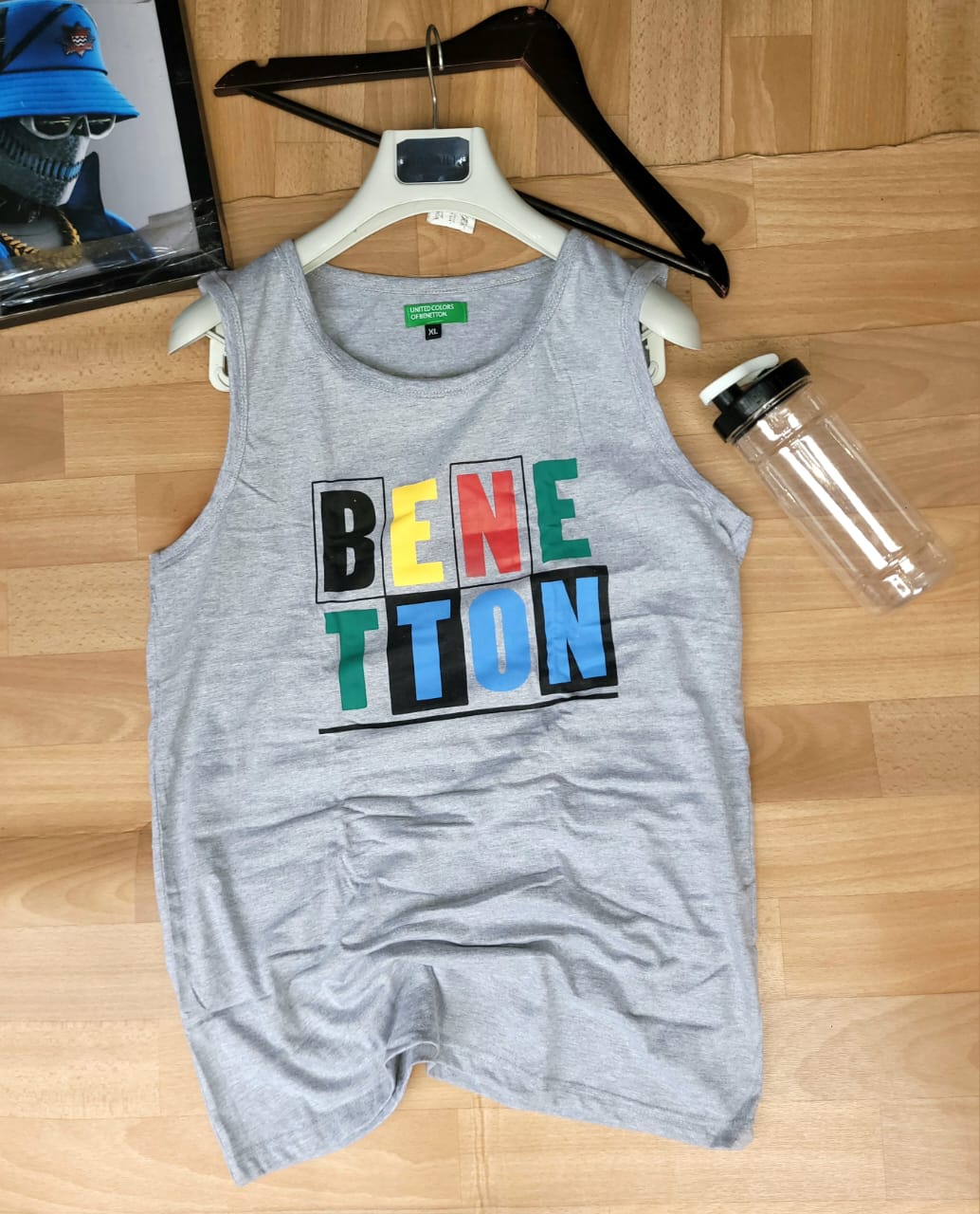 LUXURY COTTON ARMLESS TOP...PACKAGE WITH WATER BOTTLE