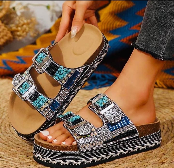 High Quality Ladies Stone Slippers