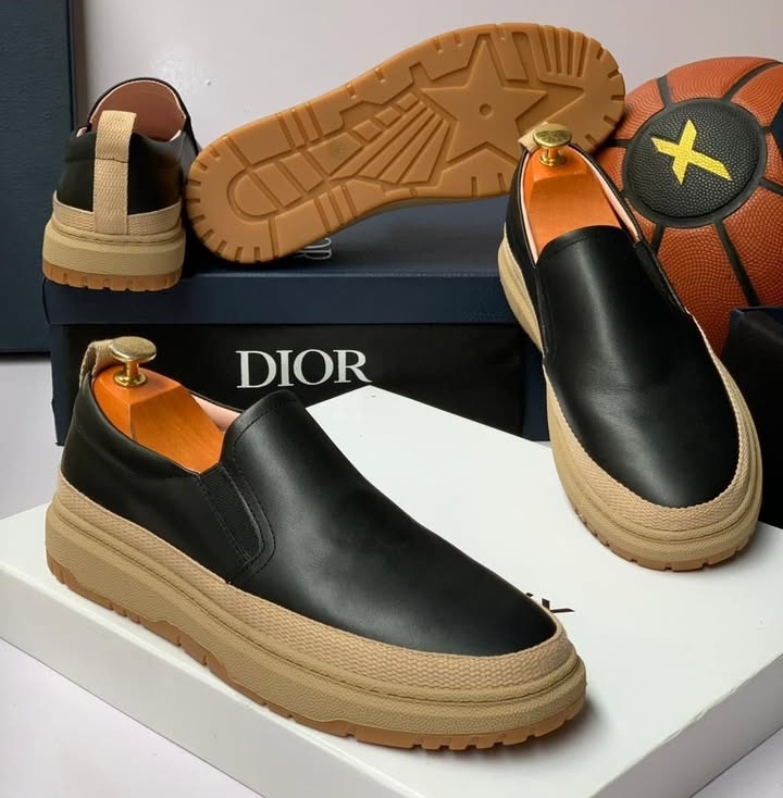 Mens Leather Sneakers in Brown and Black