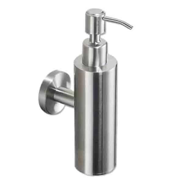 Soap Dispenser Stainless Steel Wall Mounted Soap Dispenser Bathroom Squeeze Bathroom Lotion Dispenser Requires Hole Punch Installation Soap Dispenser Set(Silver)
