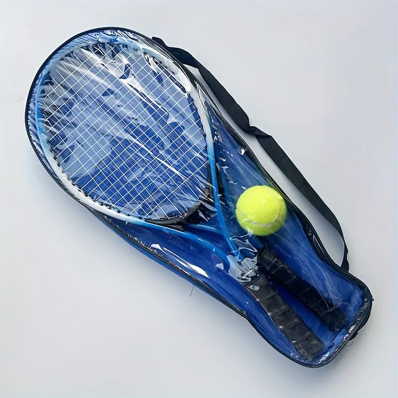 A Set of Tennis Training Double Racket Set, 2 20-Inch Rackets + 1 Ball + 1 Bag, Made of Alloy Material, Ultra-Light And Durable, Suitable for Beginners And Casual Training