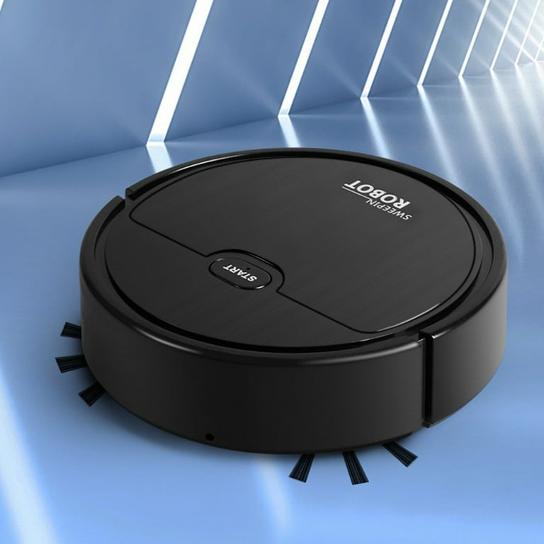 Intelligent Robot Sweeping Vacuum Cleaner,Sweeping & Mopping,Low Noise,1200mAh Battery,Great Clean for Home and Office（Black）