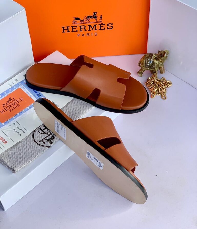 Hermes top Quality leather Slipers For Men