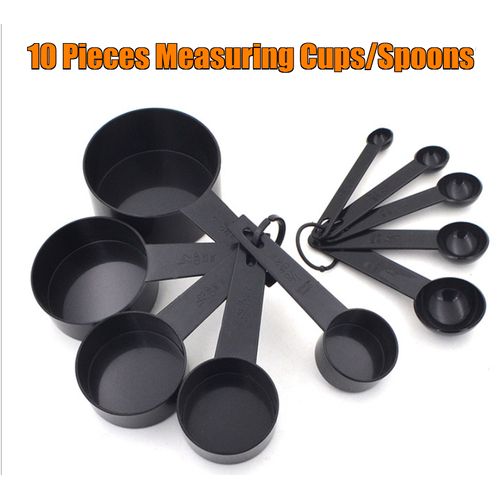 10 Pieces Kitchen Baking Measuring Cups & Spoons