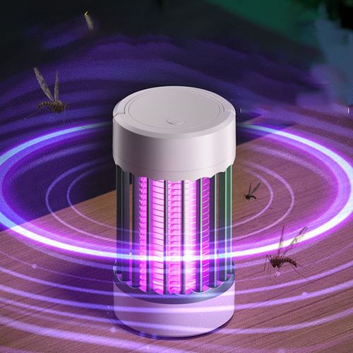 Electric Mosquito Repellent Lamp, 2-in-1 Fly Zapper Rechargeable Insect Killer, Mosquito Killer Lamp for Indoor Outdoor Use #2 (White)