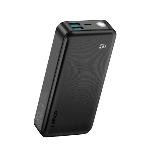 LINKCO 20000mAh 15W Fast Charging Type C In & Out Power Bank With Torch