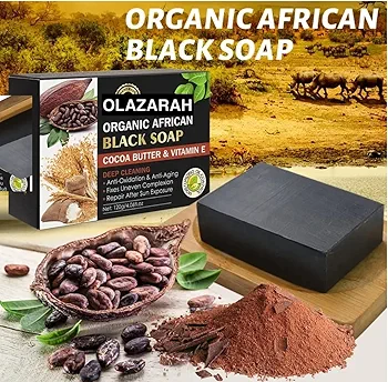 Africa Black Soap Cocoa Butter and Vit. E, 17 oz