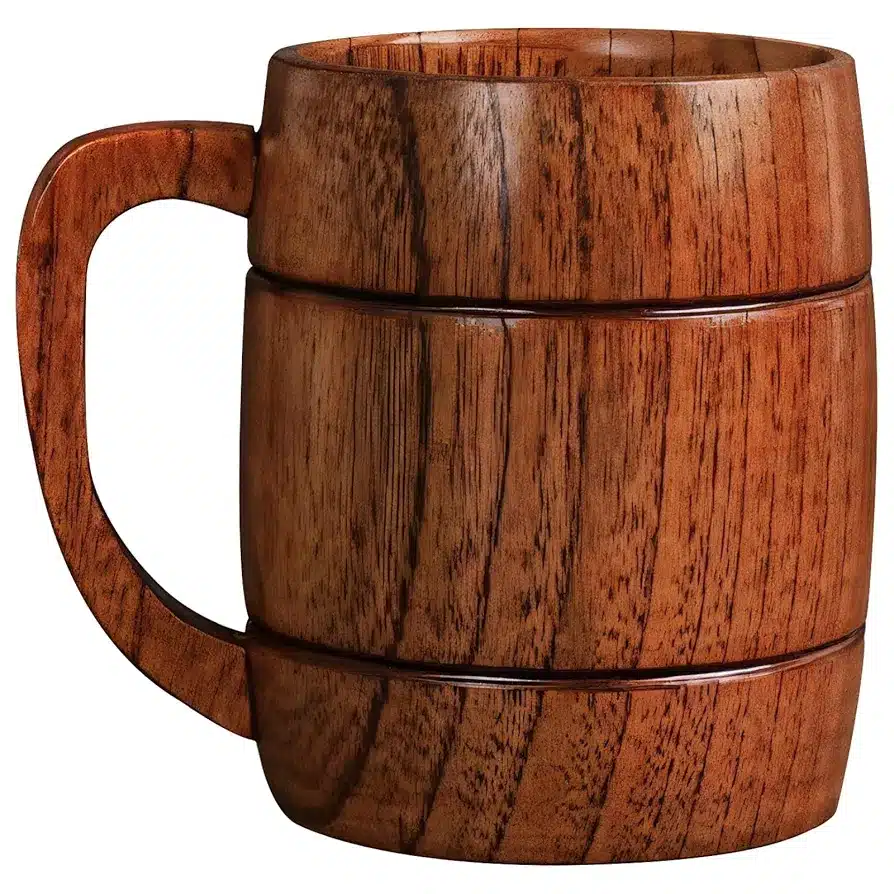Natural Wooden Mug for Water, Coffee and Beer