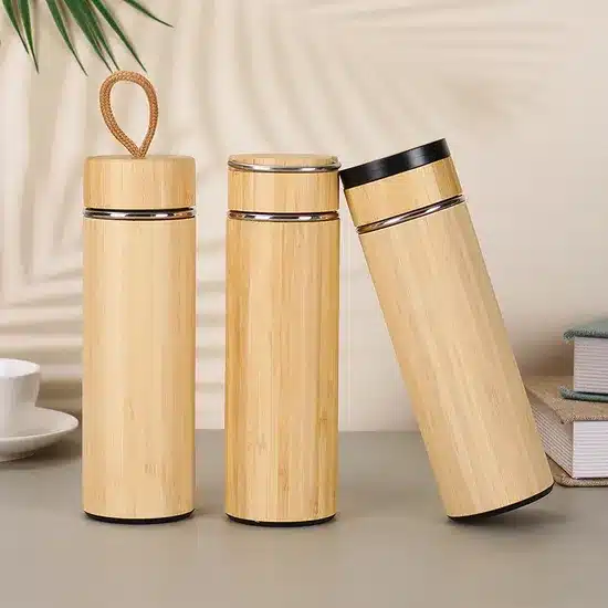 Wooden Vaccum Flask With Handle