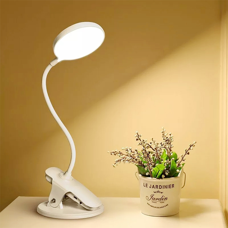 Mythco Clip-on Desk Lamp Eye Caring Rechargeable LED Book Light