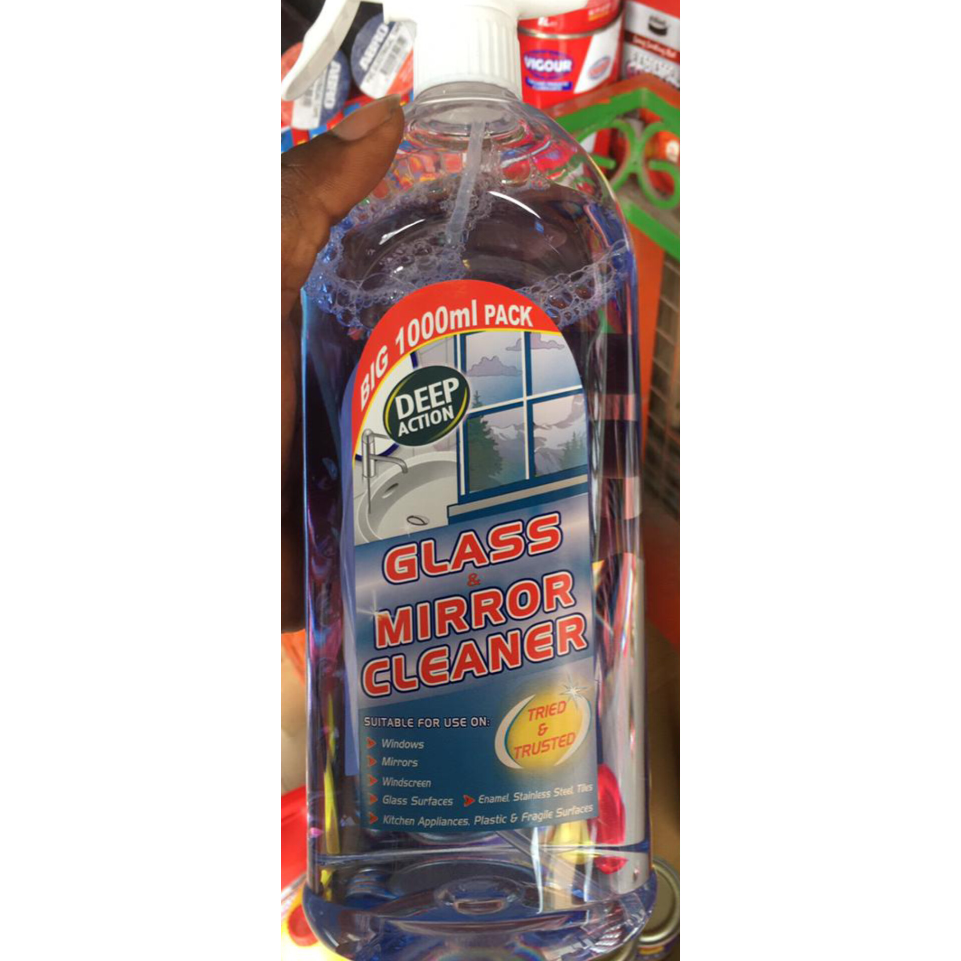 Deep Action Glass & Mirror Cleaner" 1000ml