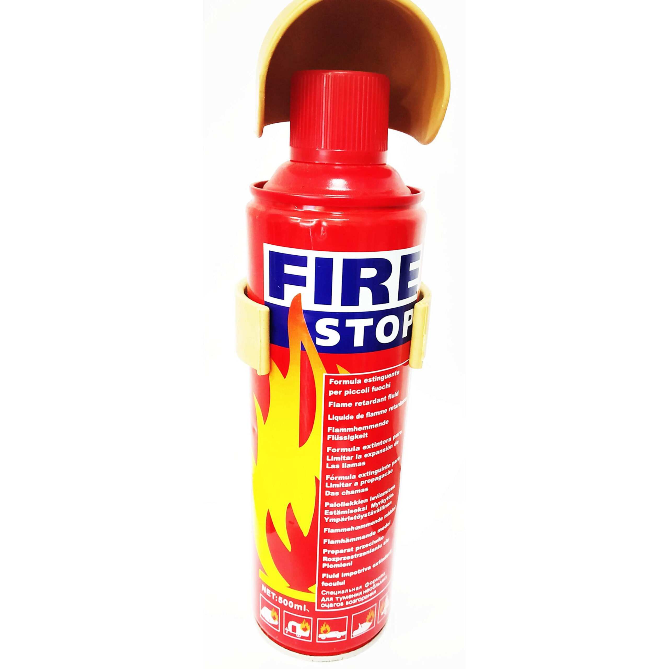 FIRE STOP" portable fire extinguisher spray