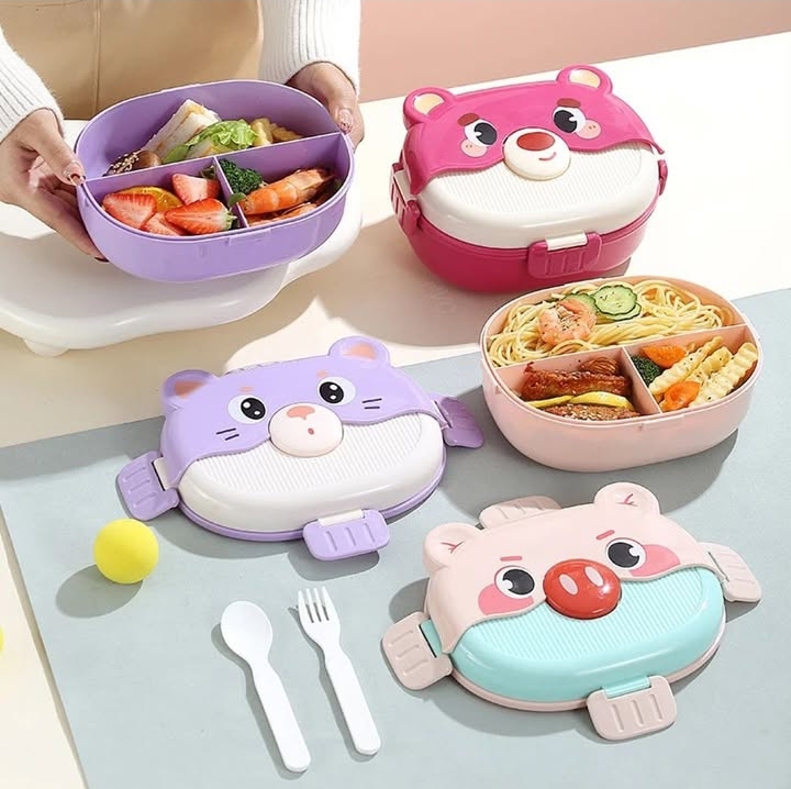 Cartoon Double Layer Bento Lunch Box