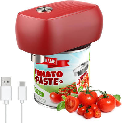  Rechargeable Electric can Opener for Seniors, Arthritis and Mum Automatic Open Any Size can with Smooth Edge Food-Safe with Rechargeable Battery and USB Cable
