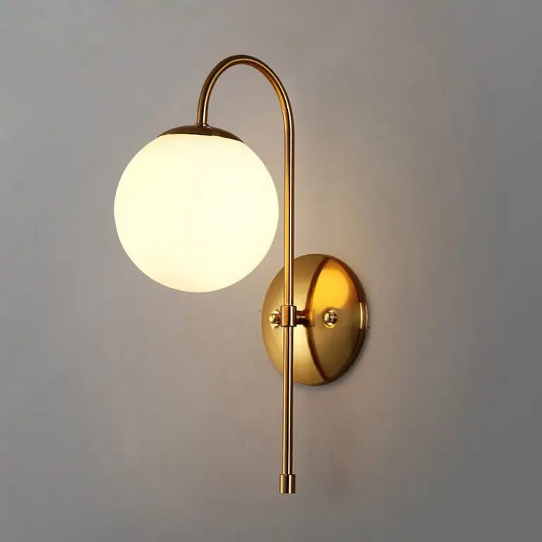 Nordic Golden Ball Flexible Wall Light Bedroom