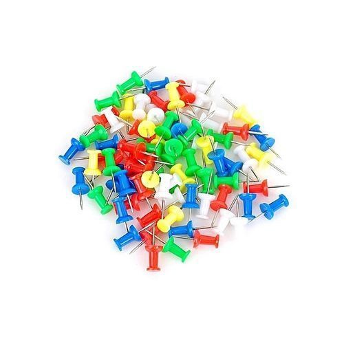 Colorful Plastic Stainless Steel 100PCS Push Pins