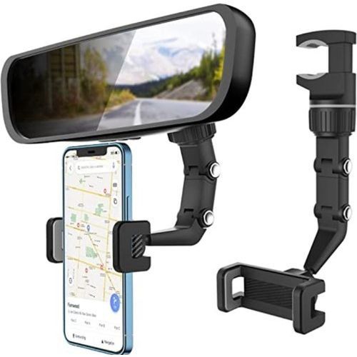 Multifunctional Rearview Mirror 360° Car Phone Holder