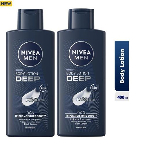 NIVEA MEN Deep Body Lotion - 400ml (Pack Of 2)