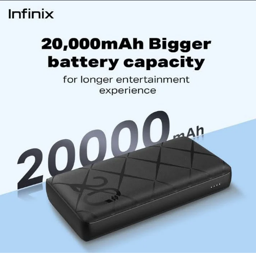 Infinix Power 20 Power Bank – Long LASTING Power Bank ₦20,000.00 Original price was: ₦20,000.00.₦18,500.00Current price is: ₦18,500.00.  Infinix Power 20 Power Bank - Long LASTING Power Bank