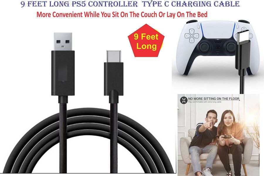 PS5 Pad Controller Type C Charging Cable