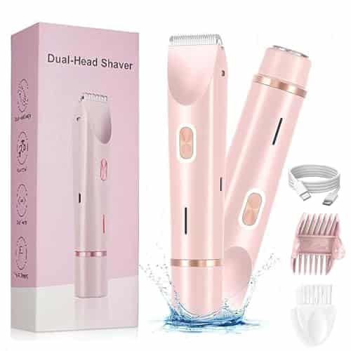 Waterproof Electric Shaver for Women – 2-in-1 Dual Head