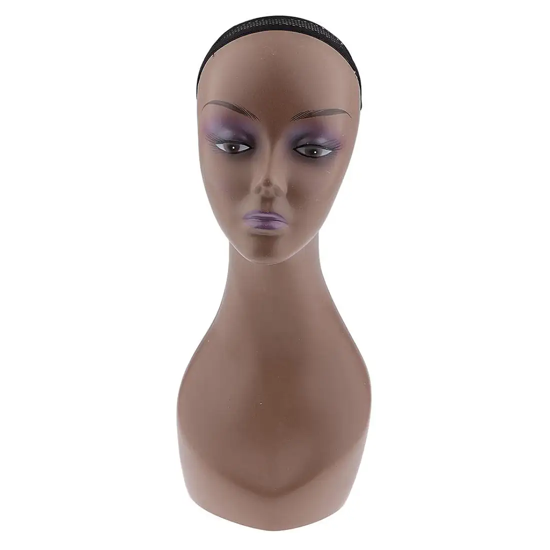 Mannequin Head Coffee Female Professional Cosmetology for Wig Making, Display Wigs
