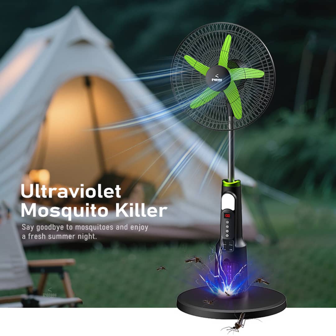 AC&DC Rechargeable Solar Stand Fan