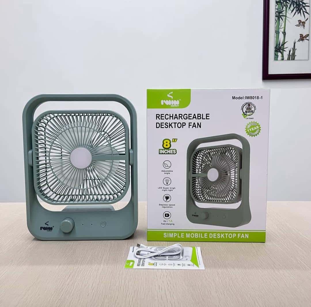 Iwin Rechargeable Fan With Strong Wind Power
