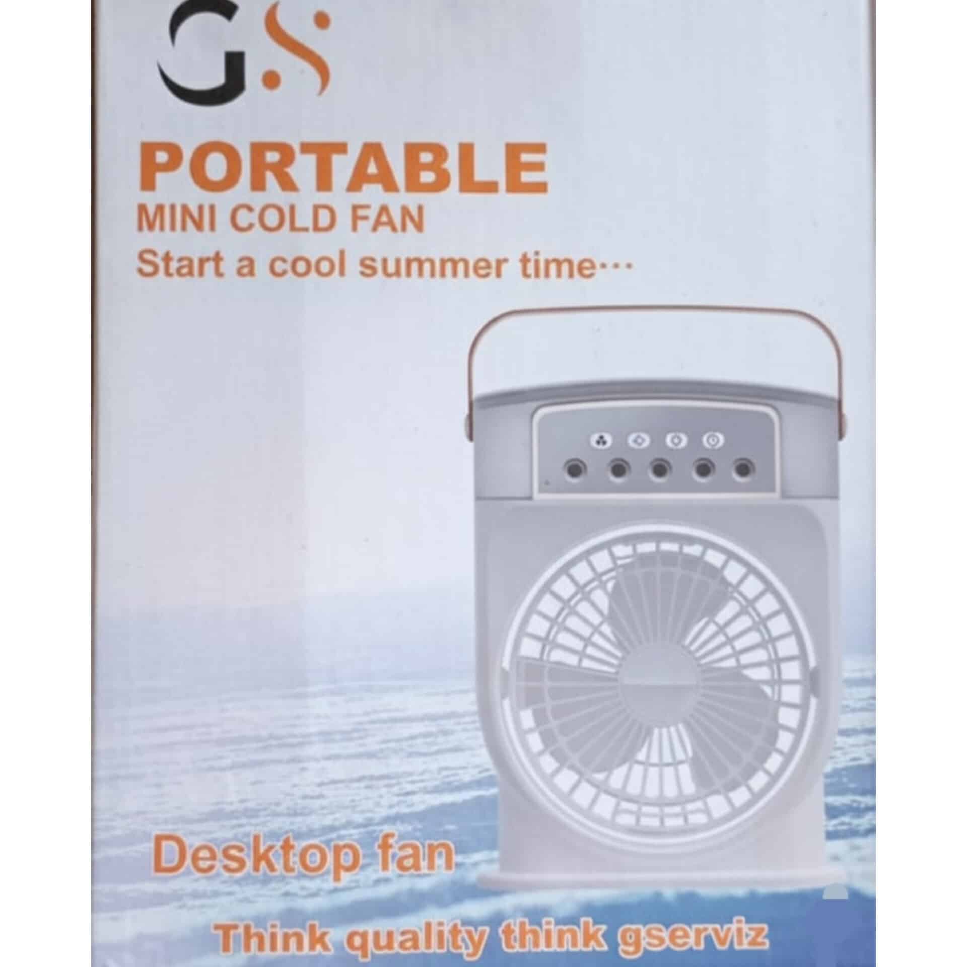 Gserviiz Multi-functional Rechargeable Table Fan With LED Light