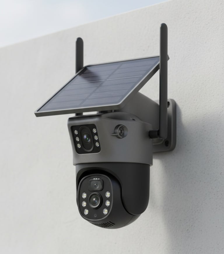 ZEEVISION Dual Lens Solar Security Camera