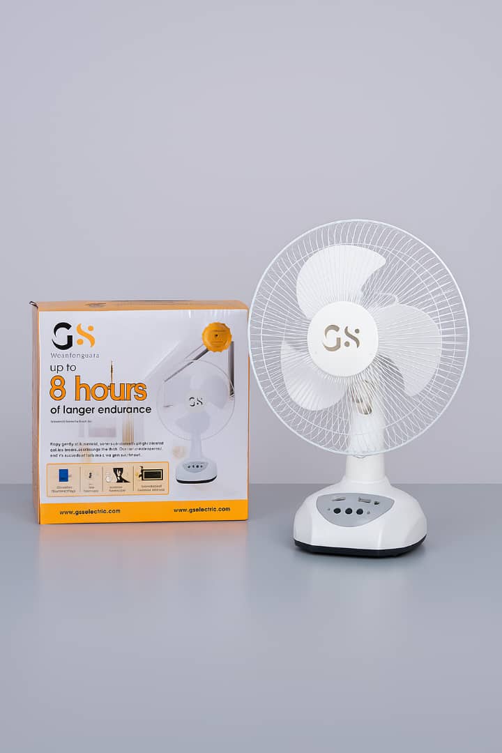 GS 12-Inch Rechargeable Table Fan  