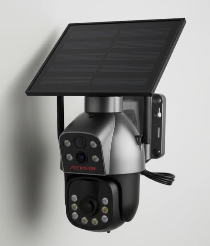 ZEEVISION Dual Lens 4G LTE Solar PTZ Camera